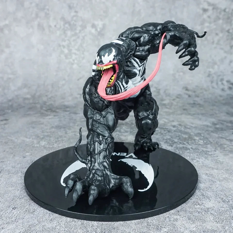 HOT NEW 2026 Latest Venom Solid PVC Lying Position Venom Villain Alliance Spider Man Anime Handmade Model Decoration Doll