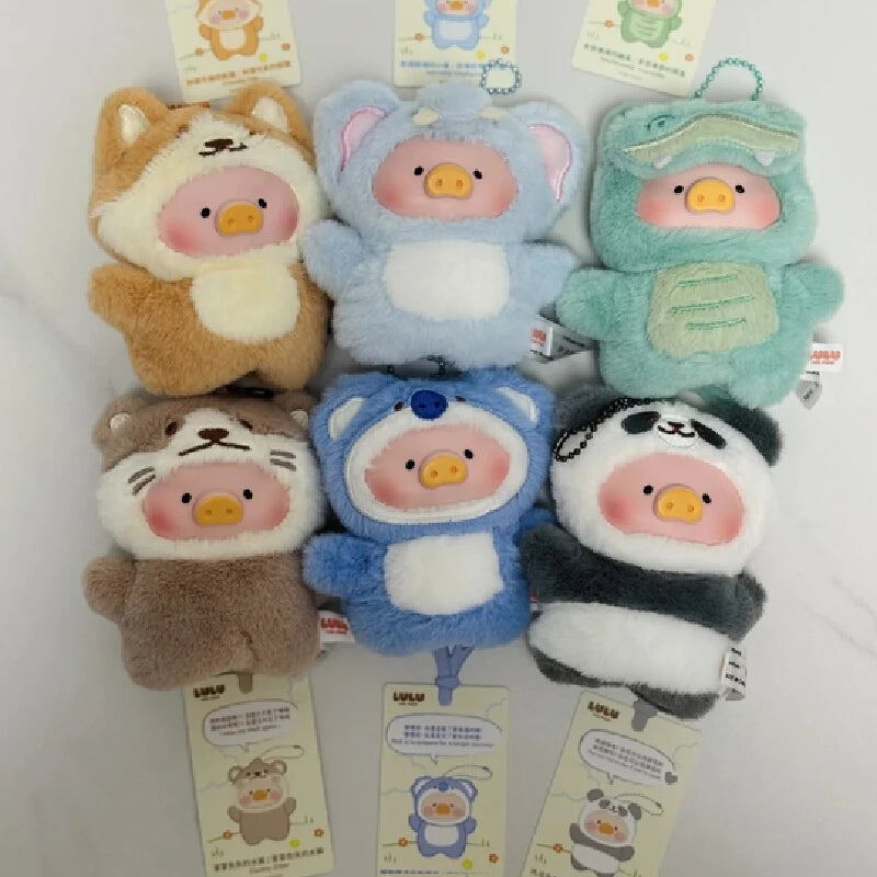 Blind Box Lulu Pig Animal Party Puppet Show Forest Theater Series Plush Blind Box Cute Lulu Pig Plush Doll Pendant Finger Doll